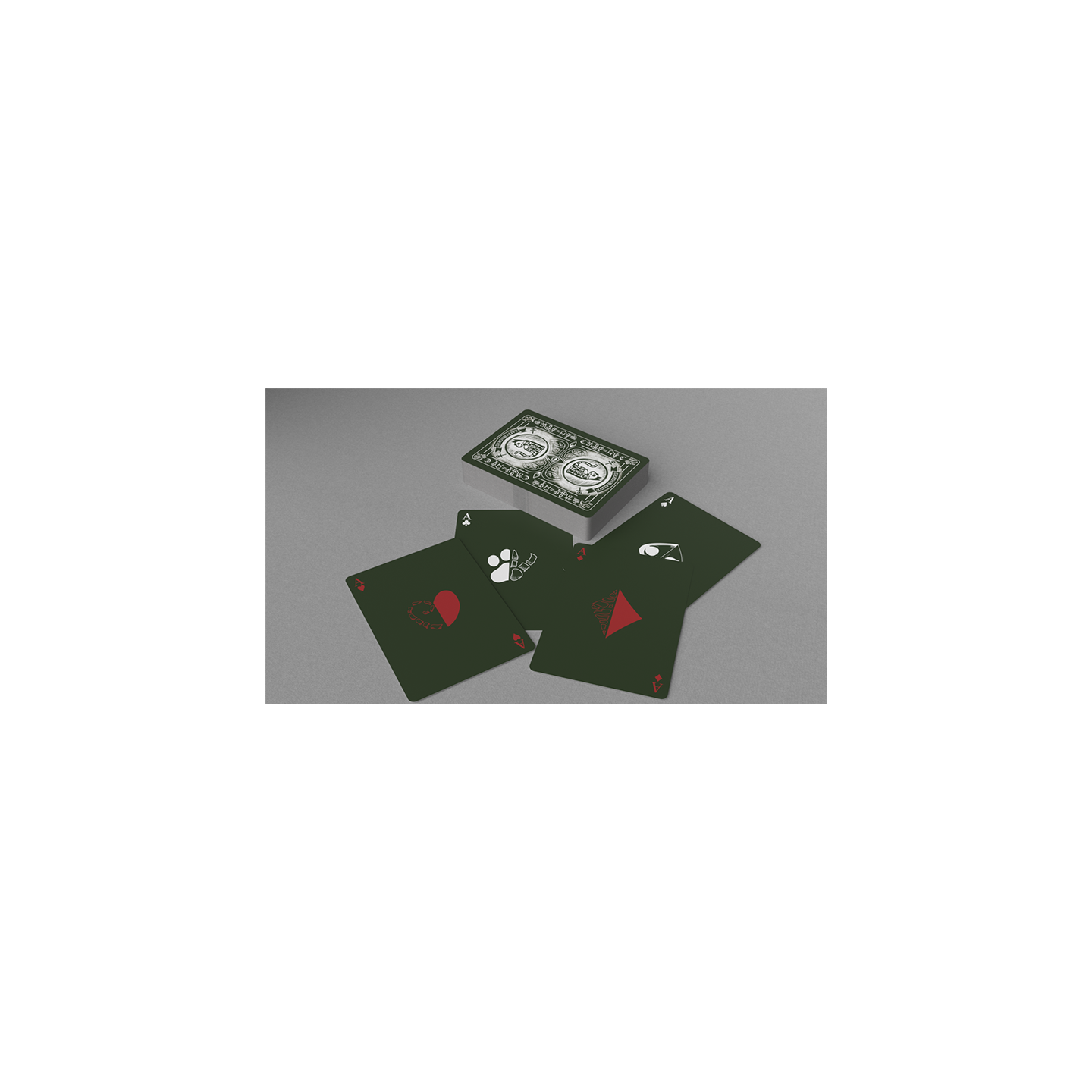 Schrodinger's Cat: Alive Green Edition Playing Cards