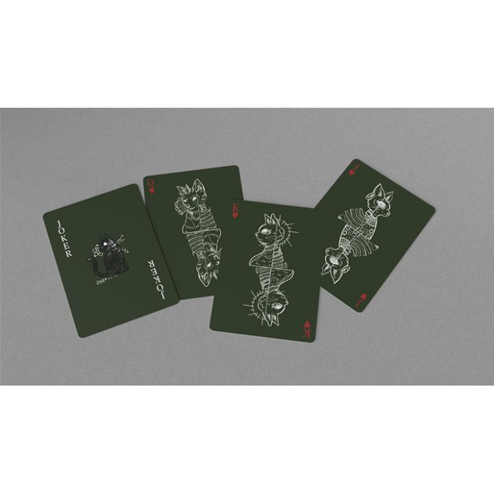 Schrodinger's Cat: Alive Green Edition Playing Cards