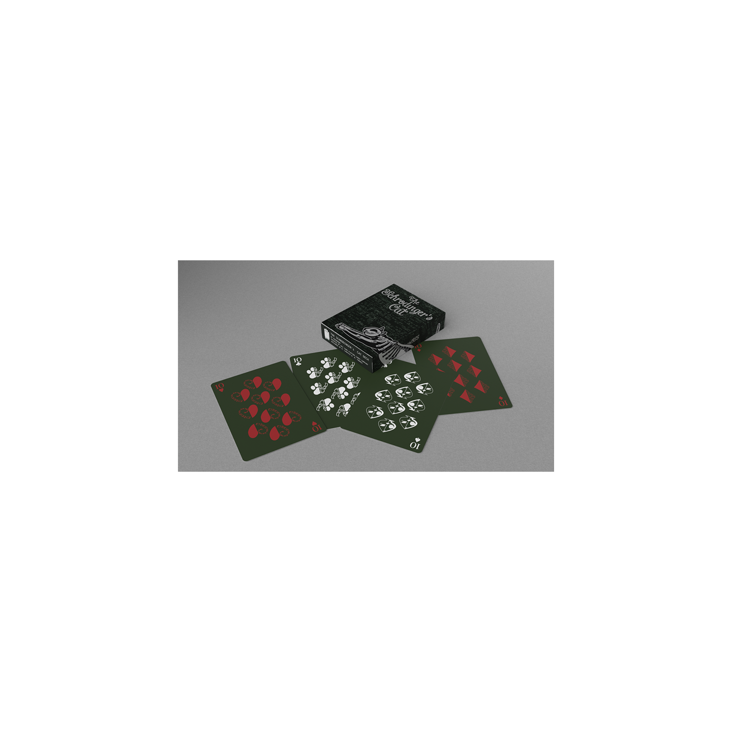 Schrodinger's Cat: Alive Green Edition Playing Cards