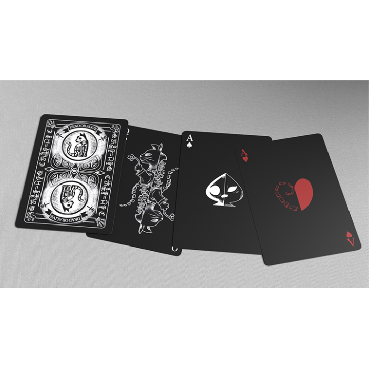 Schrodinger's Cat: Quantum Gilded Dead Black Playing Cards