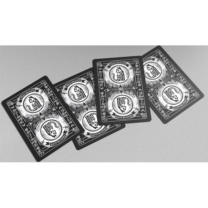 Schrodinger's Cat: Quantum Gilded Dead Black Playing Cards
