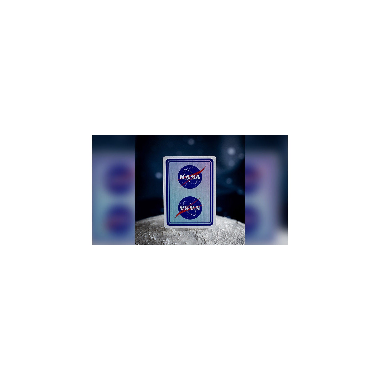 NASA HOLOGRAPHIC FOIL "MEATBALL" LOGO PLAYING CARDS