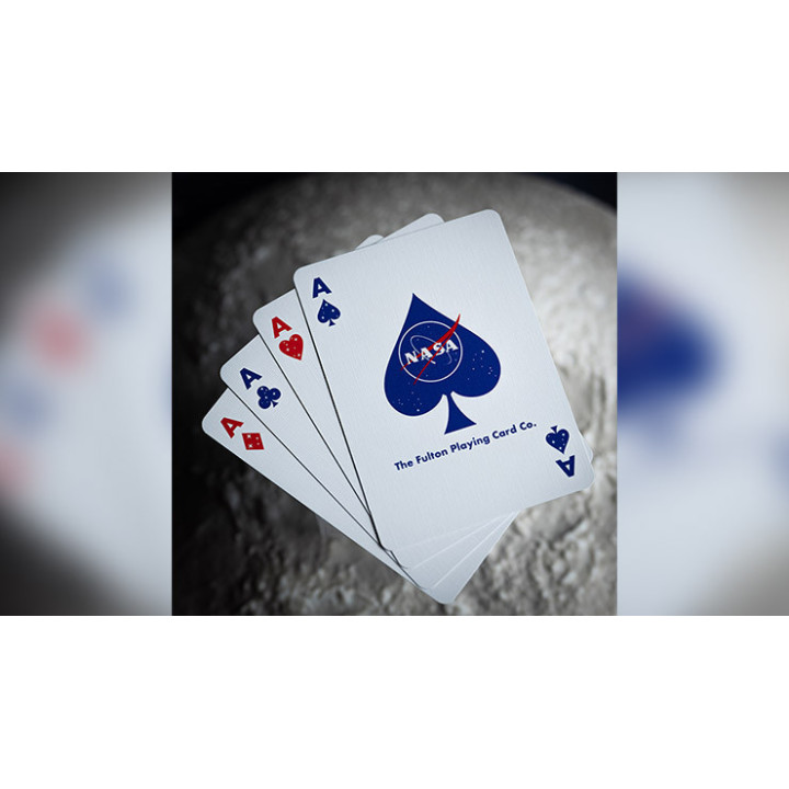 NASA HOLOGRAPHIC FOIL "MEATBALL" LOGO PLAYING CARDS