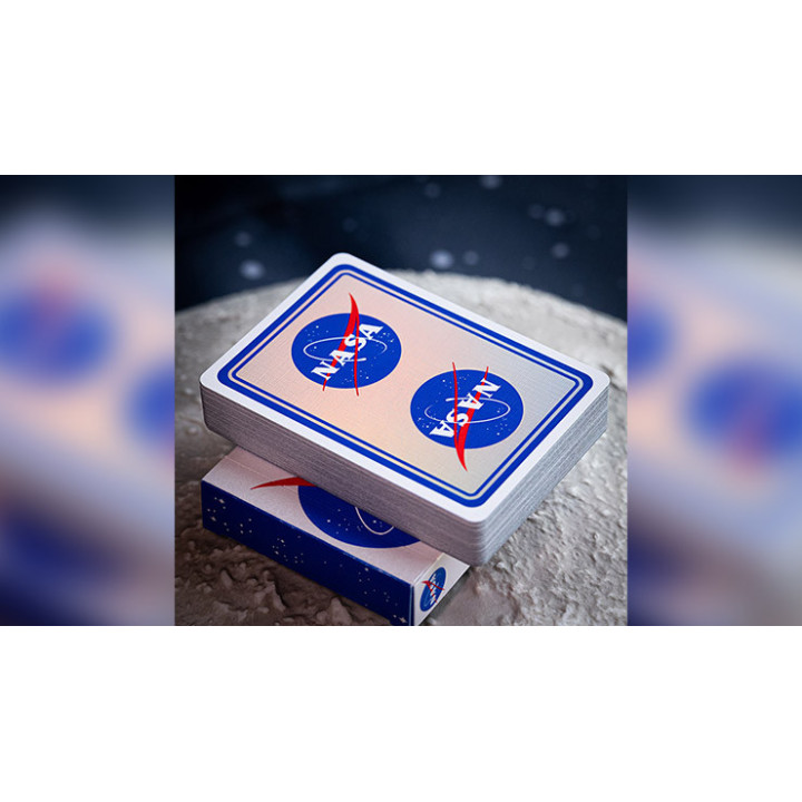 NASA HOLOGRAPHIC FOIL "MEATBALL" LOGO PLAYING CARDS