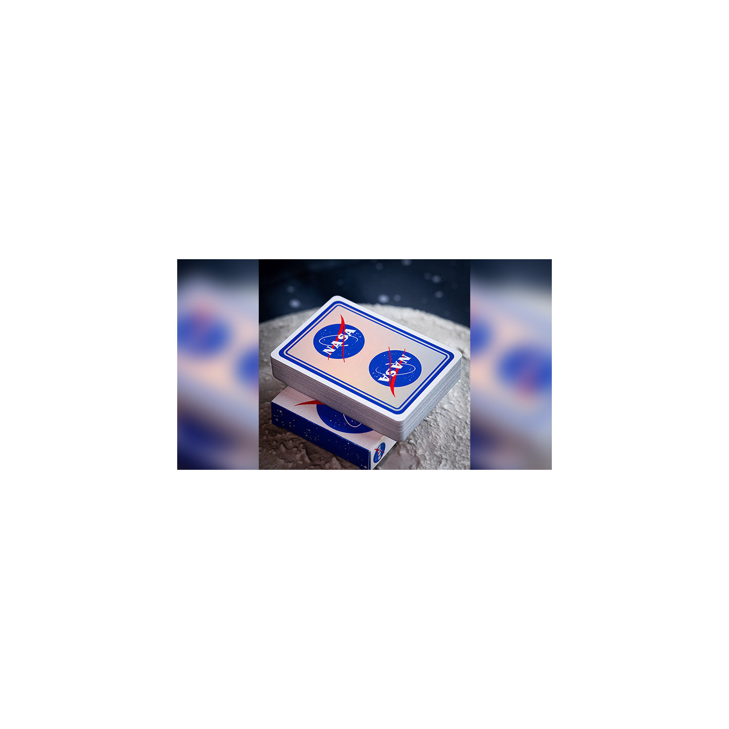 NASA HOLOGRAPHIC FOIL "MEATBALL" LOGO PLAYING CARDS