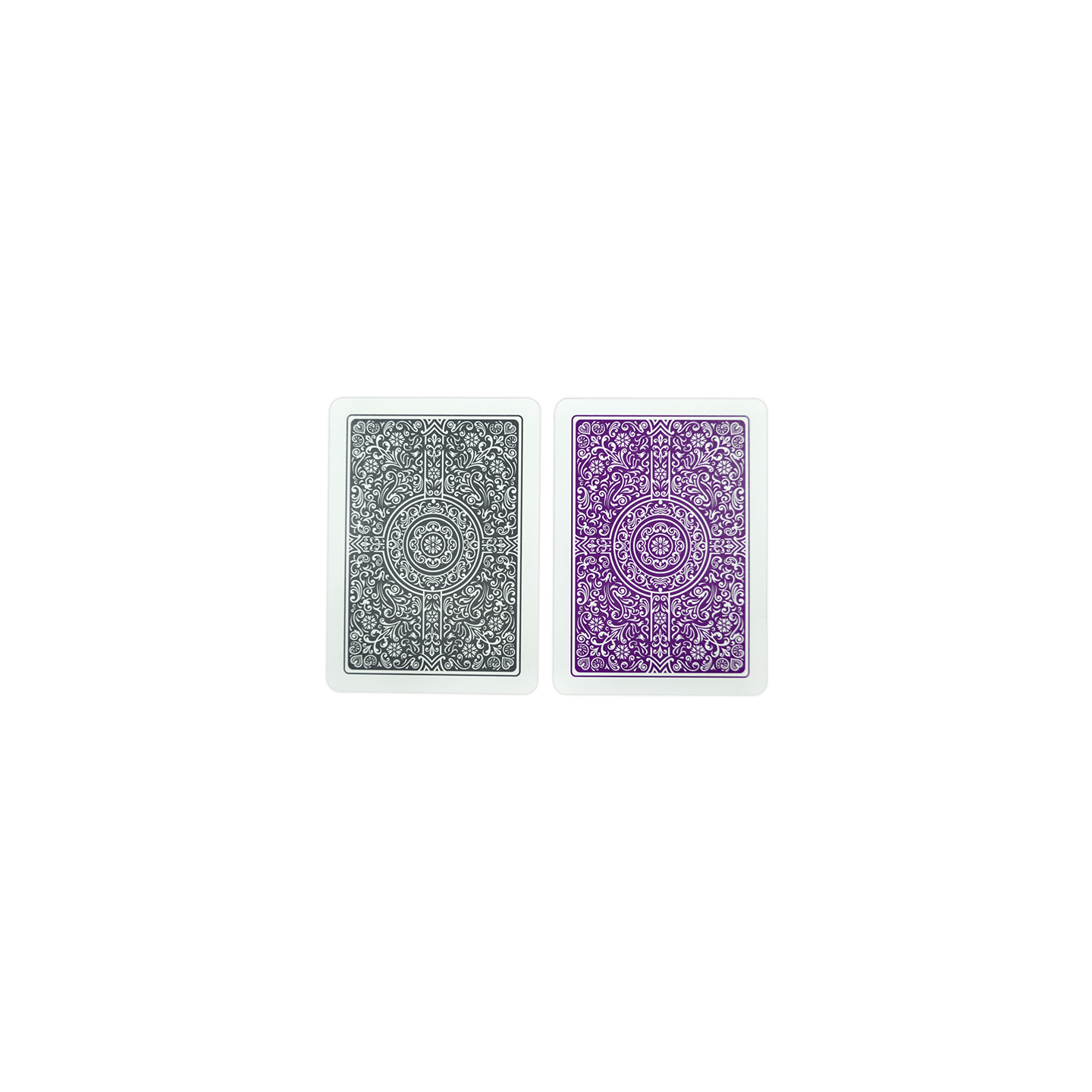 Copag Unique Plastic Playing Cards Poker Size Regular Index Gray and Purple Double-Deck Set