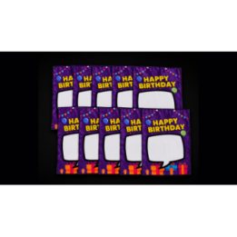 Birthday Silk Surprise REFILL (10 Silks) by PlayTime Magic DEFMA (Purple)