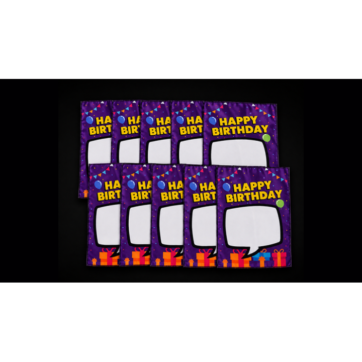 Birthday Silk Surprise REFILL (10 Silks) by PlayTime Magic DEFMA (Purple)