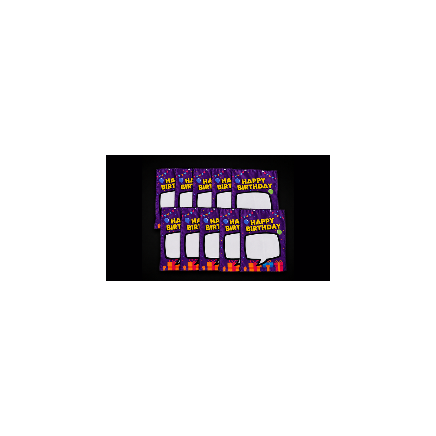 Birthday Silk Surprise REFILL (10 Silks) by PlayTime Magic DEFMA (Purple)