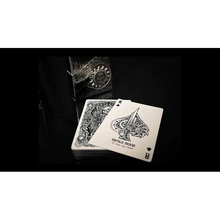 Black Metallic Foil Mortalis Machina Edition Playing Cards
