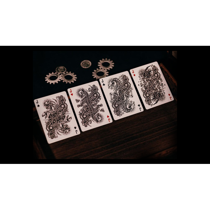 Black Metallic Foil Mortalis Machina Edition Playing Cards