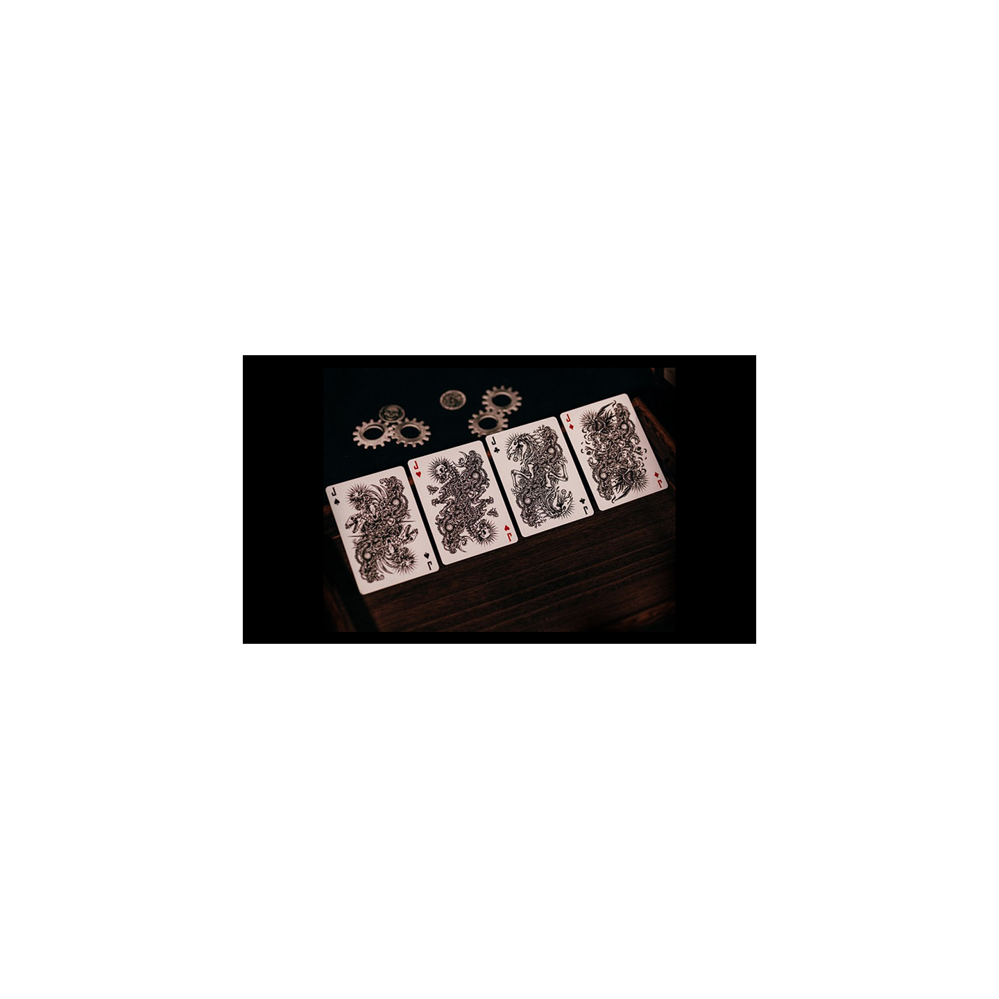 Black Metallic Foil Mortalis Machina Edition Playing Cards