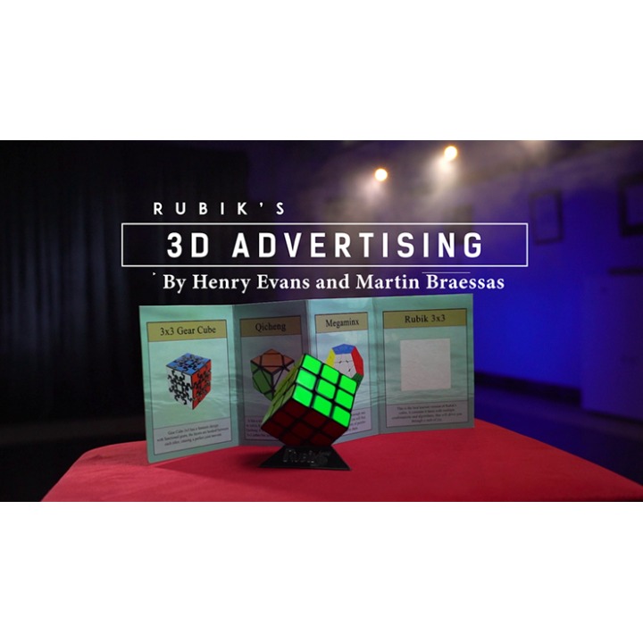 Rubik's Cube 3D Advertising (Gimmicks and Online Instructions) by Henry Evans and Martin Braessas