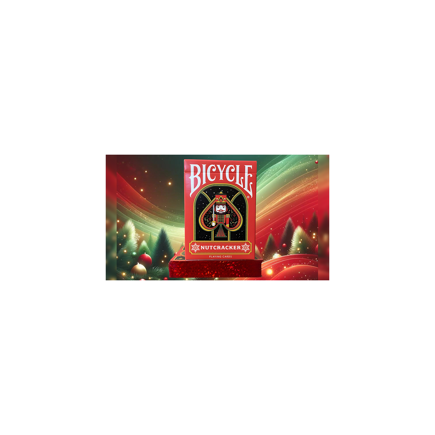 Bicycle Nutcracker (Red Gilded) Playing Cards