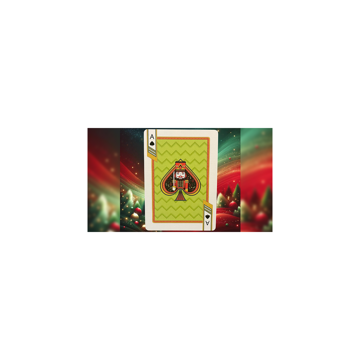 Bicycle Nutcracker (Red Gilded) Playing Cards