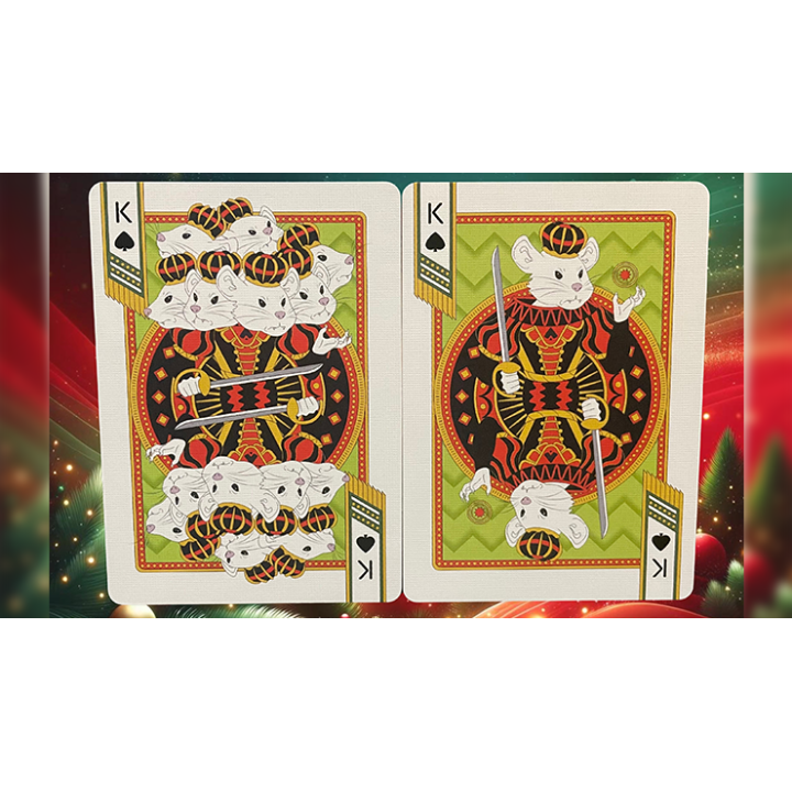 Bicycle Nutcracker (Red Gilded) Playing Cards