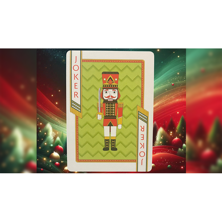 Bicycle Nutcracker (Red Gilded) Playing Cards