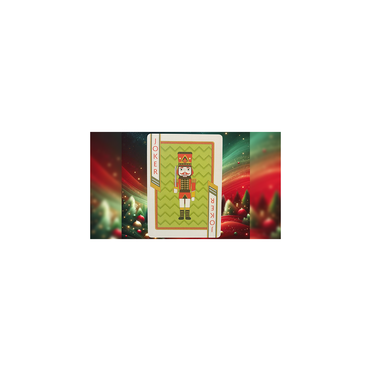 Bicycle Nutcracker (Red Gilded) Playing Cards