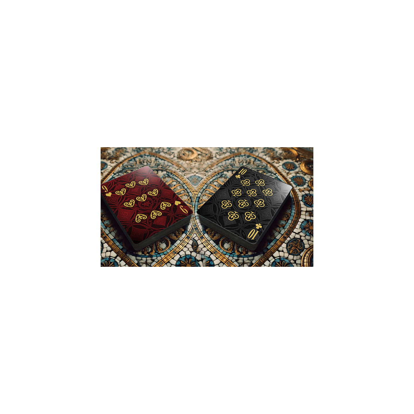 The Spirit of Cubism (Dark Red) Playing Cards