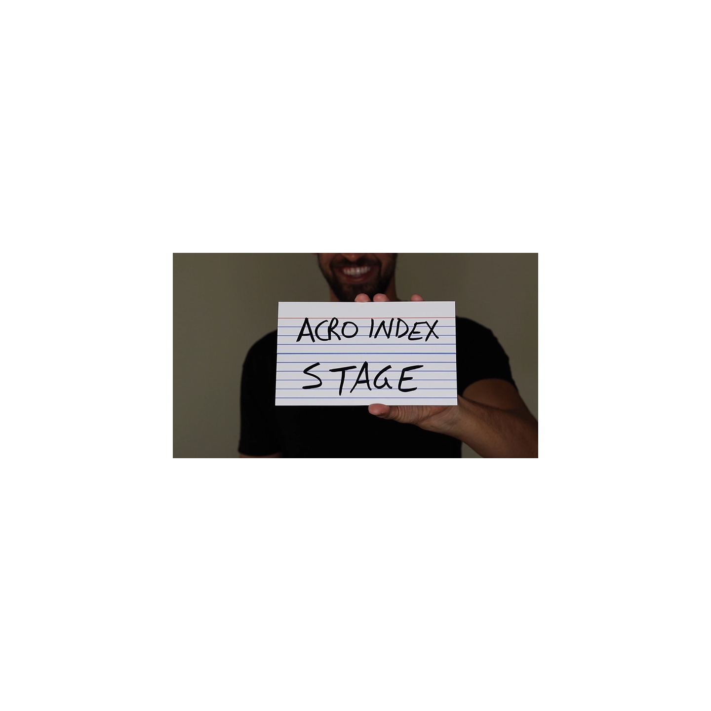 Acro Index Dry Erase Large 5"x8"(Gimmicks and Online Instructions) by Blake Vogt