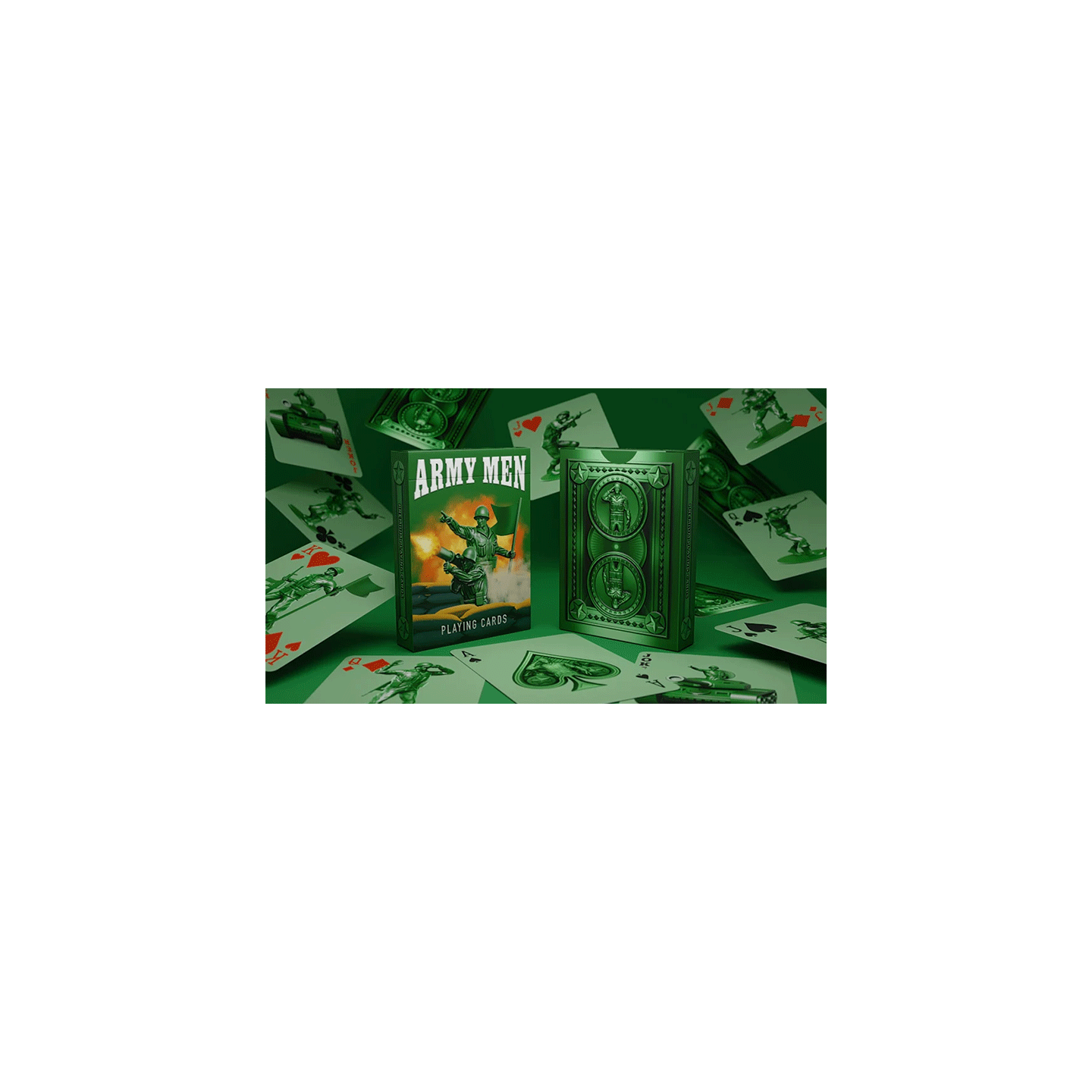 Army Men Playing Cards
