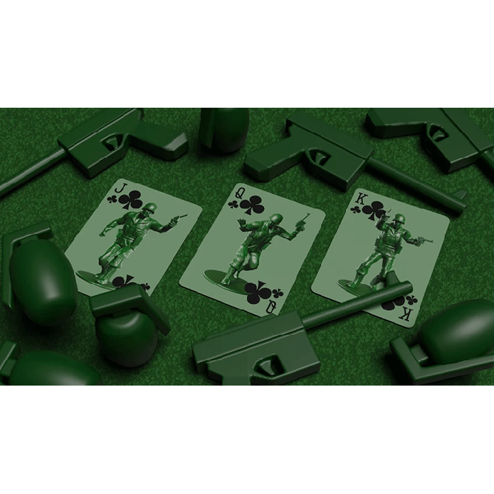 Army Men Playing Cards
