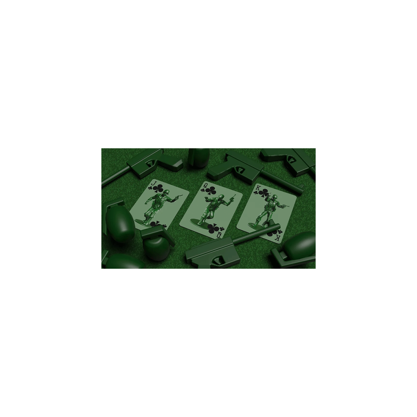 Army Men Playing Cards