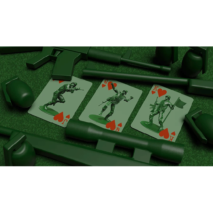 Army Men Playing Cards
