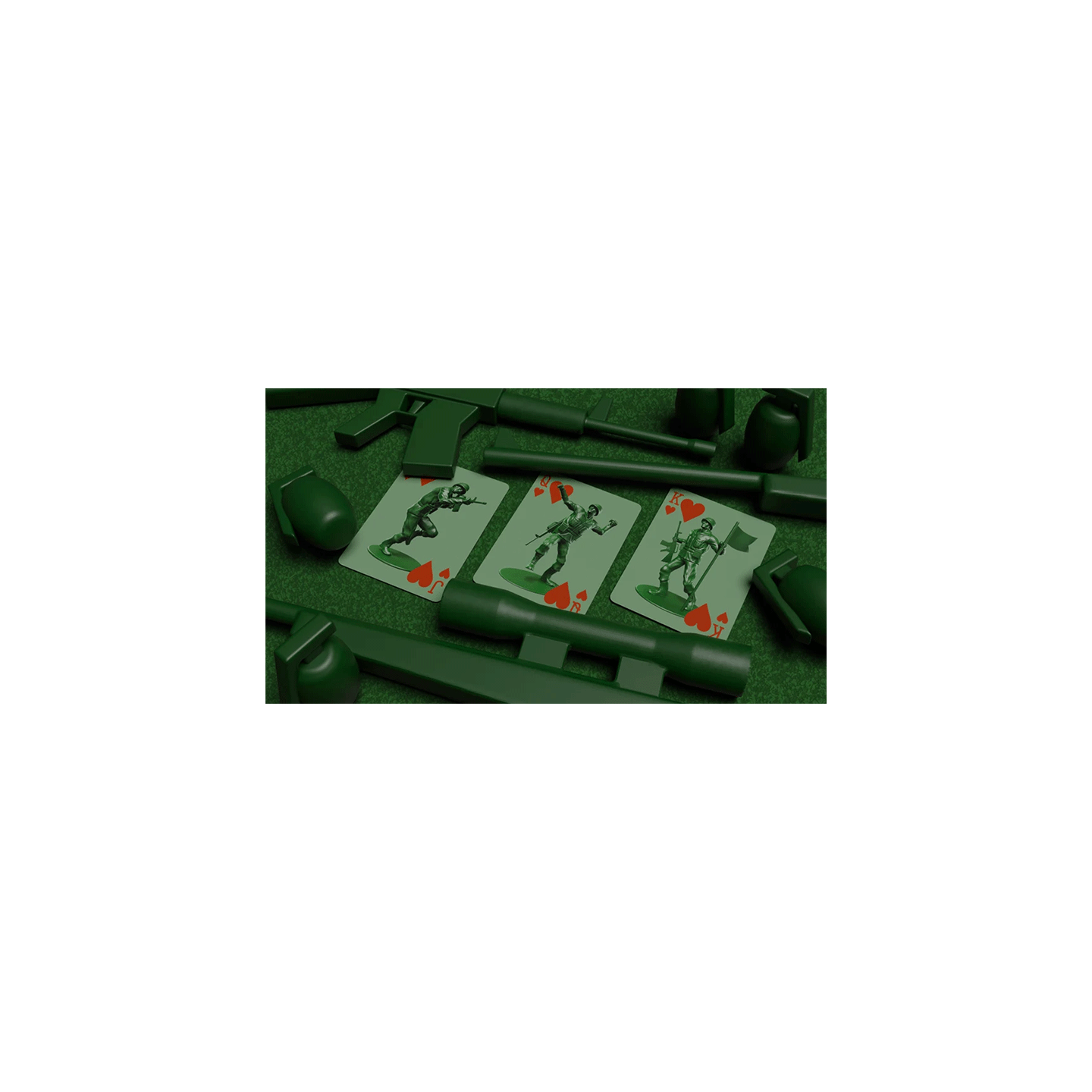 Army Men Playing Cards