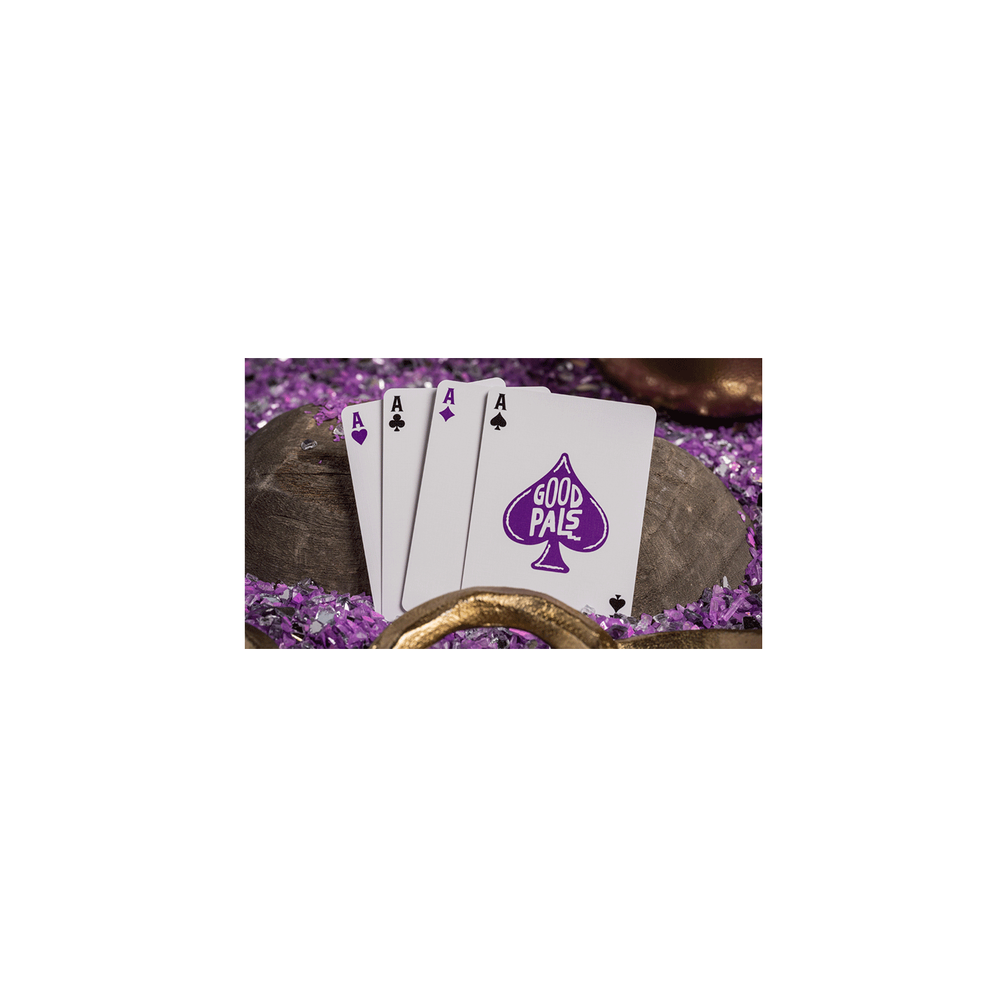 Good Pals Purple Foil Logo Playing Cards