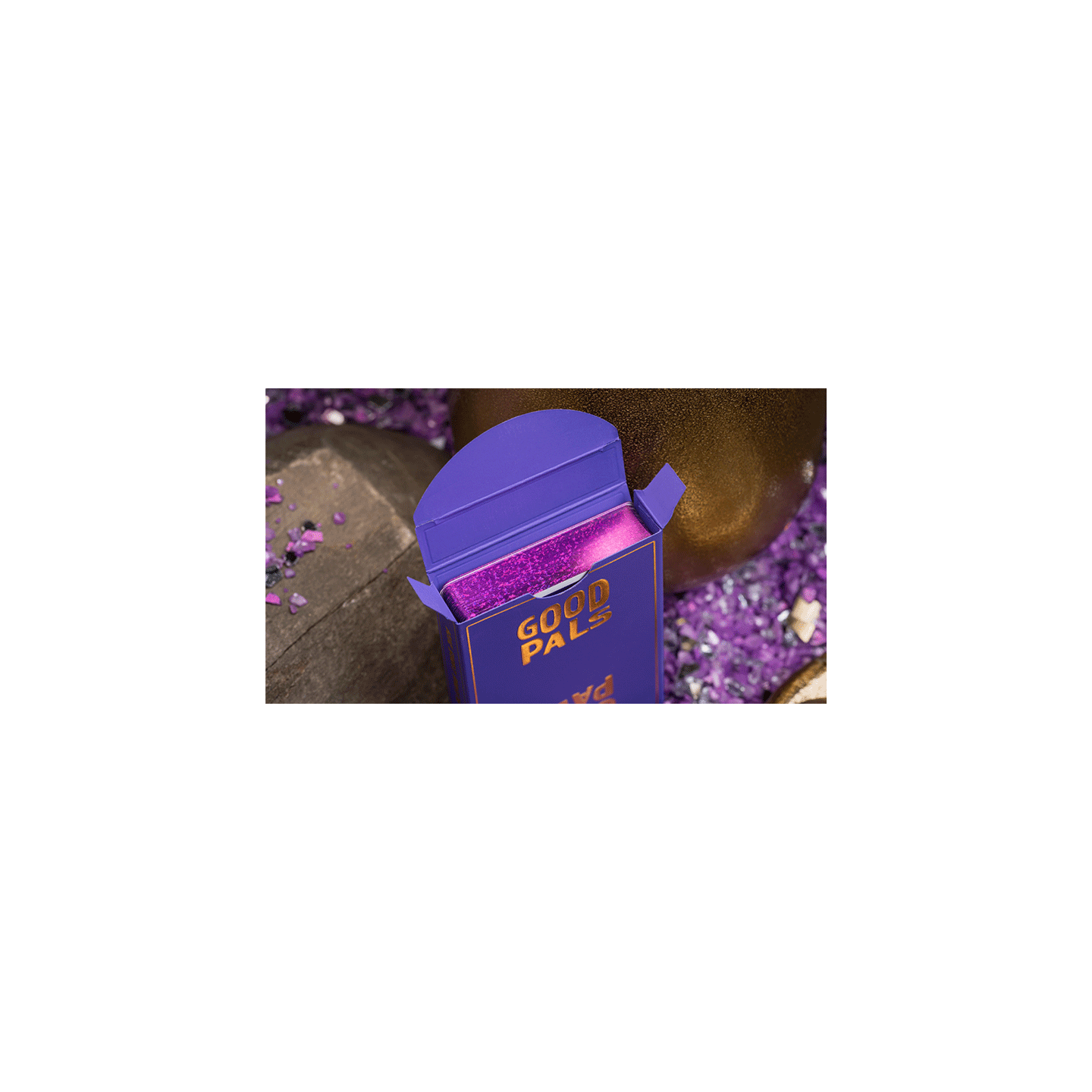 GILDED Good Pals Purple Foil Logo Playing Cards