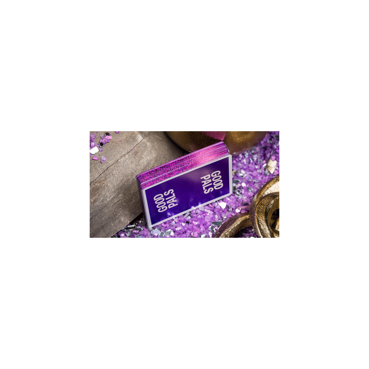 GILDED Good Pals Purple Foil Logo Playing Cards
