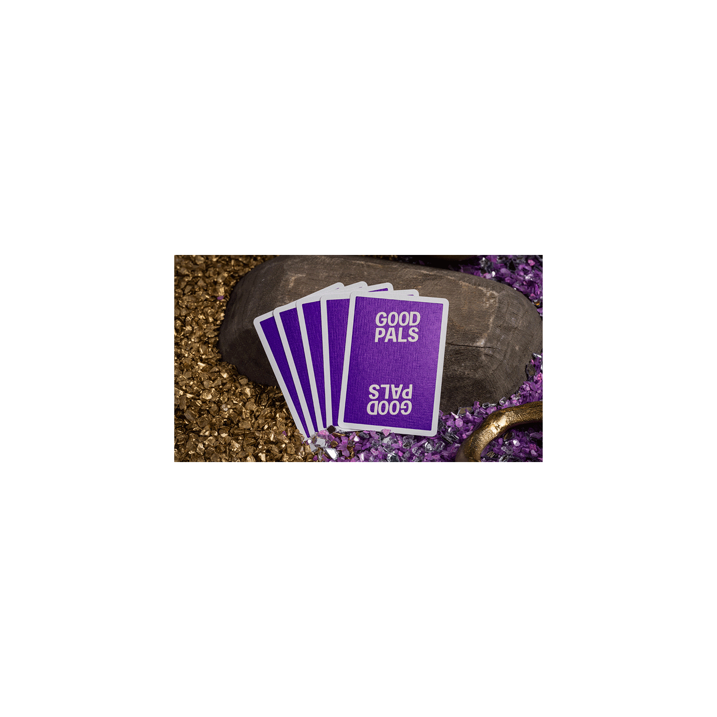 GILDED Good Pals Purple Foil Logo Playing Cards