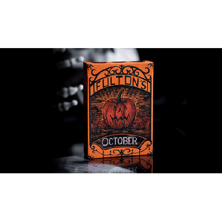 OCTOBER V2 PUMPKIN ORANGE PLAYING CARDS