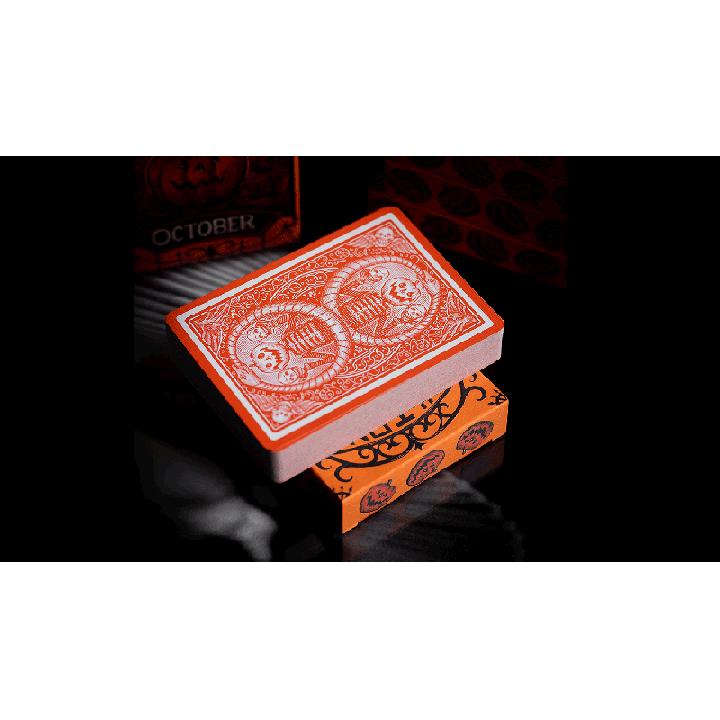 OCTOBER V2 PUMPKIN ORANGE PLAYING CARDS