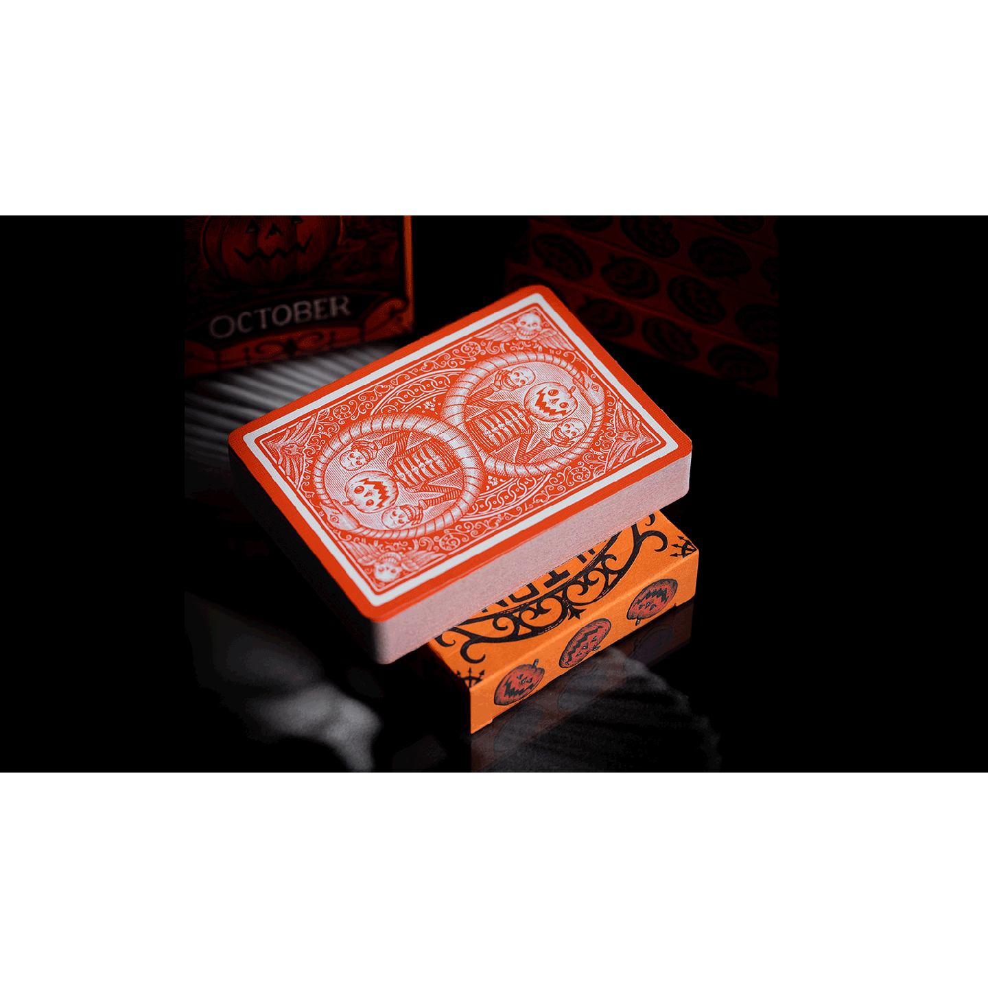OCTOBER V2 PUMPKIN ORANGE PLAYING CARDS