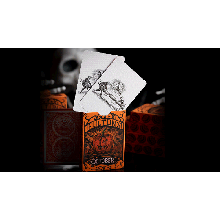 OCTOBER V2 PUMPKIN ORANGE PLAYING CARDS