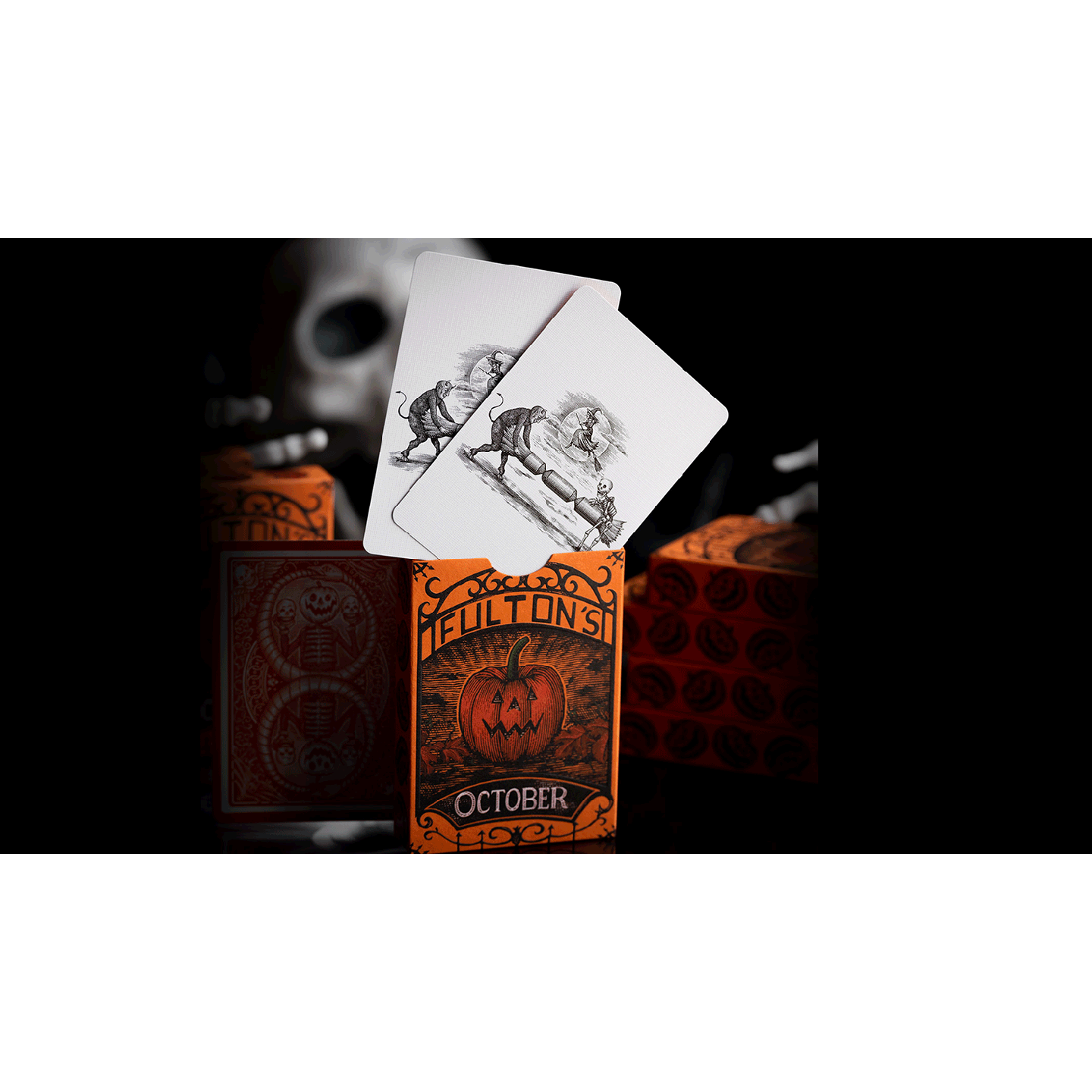 OCTOBER V2 PUMPKIN ORANGE PLAYING CARDS