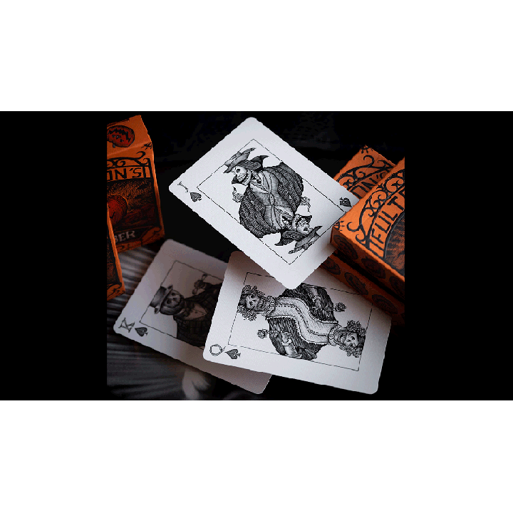 OCTOBER V2 PUMPKIN ORANGE PLAYING CARDS