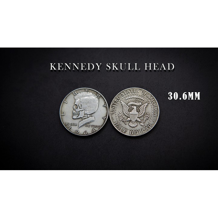 KENNEDY SKULL HEAD COIN by Men Zi Magic
