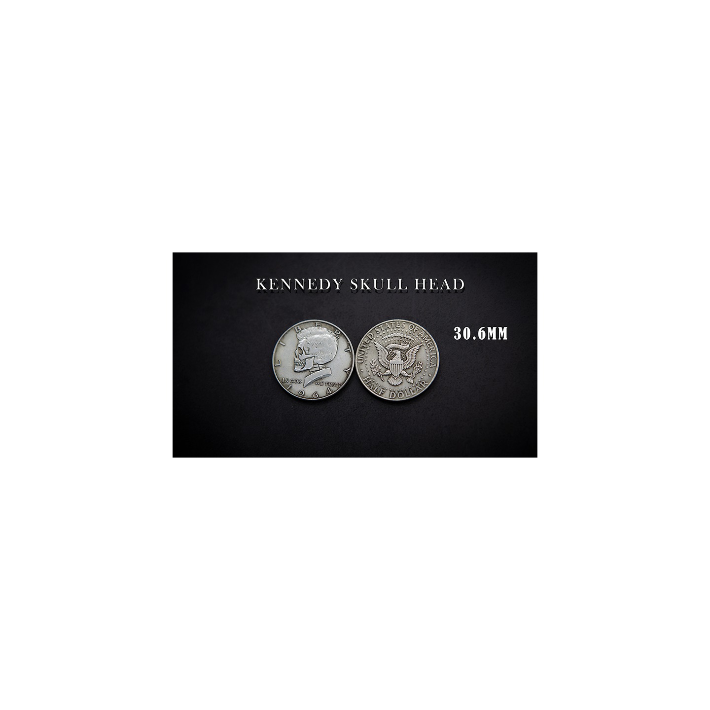 KENNEDY SKULL HEAD COIN by Men Zi Magic