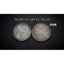 MORGAN SKULL HEAD COIN by Men Zi Magic