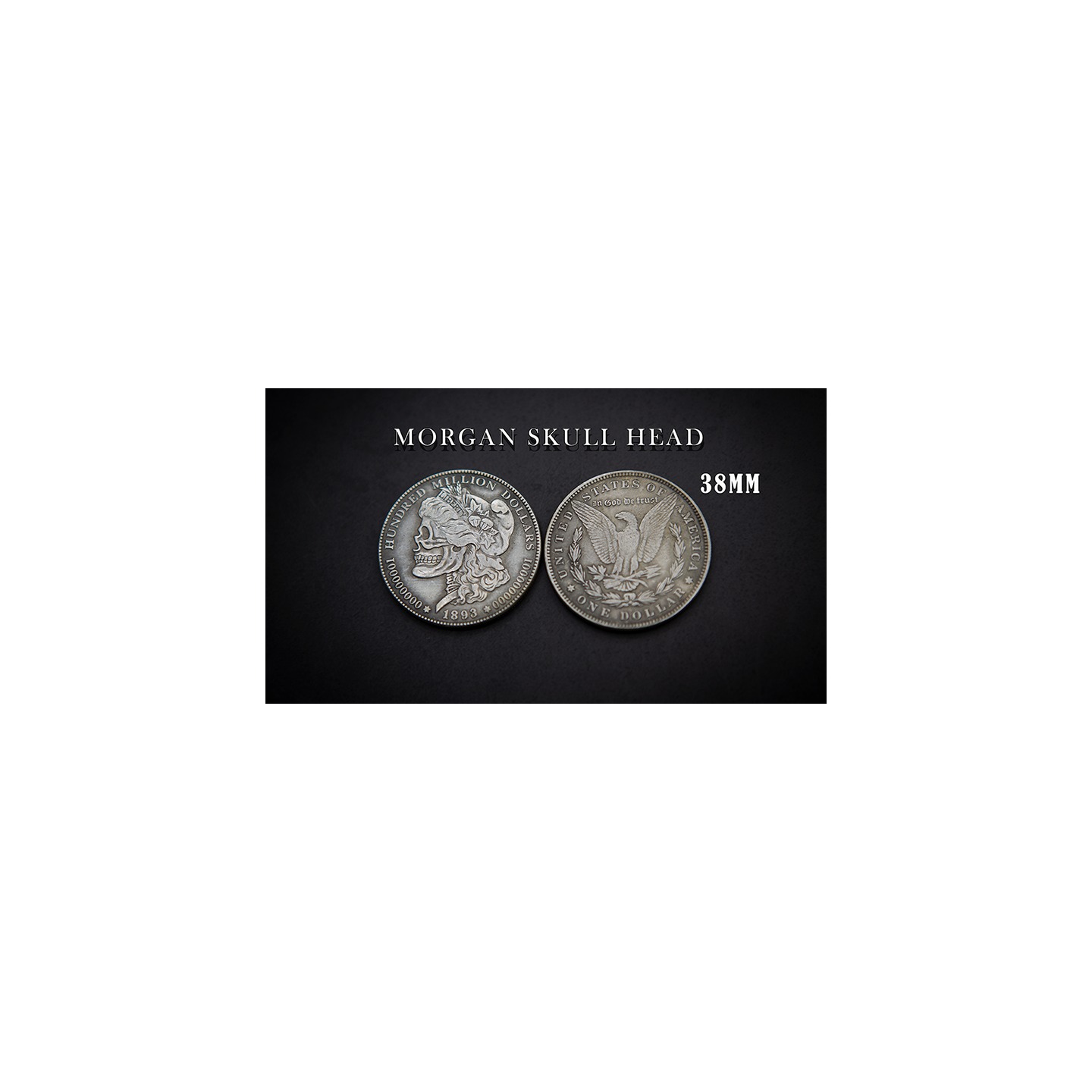 MORGAN SKULL HEAD COIN by Men Zi Magic