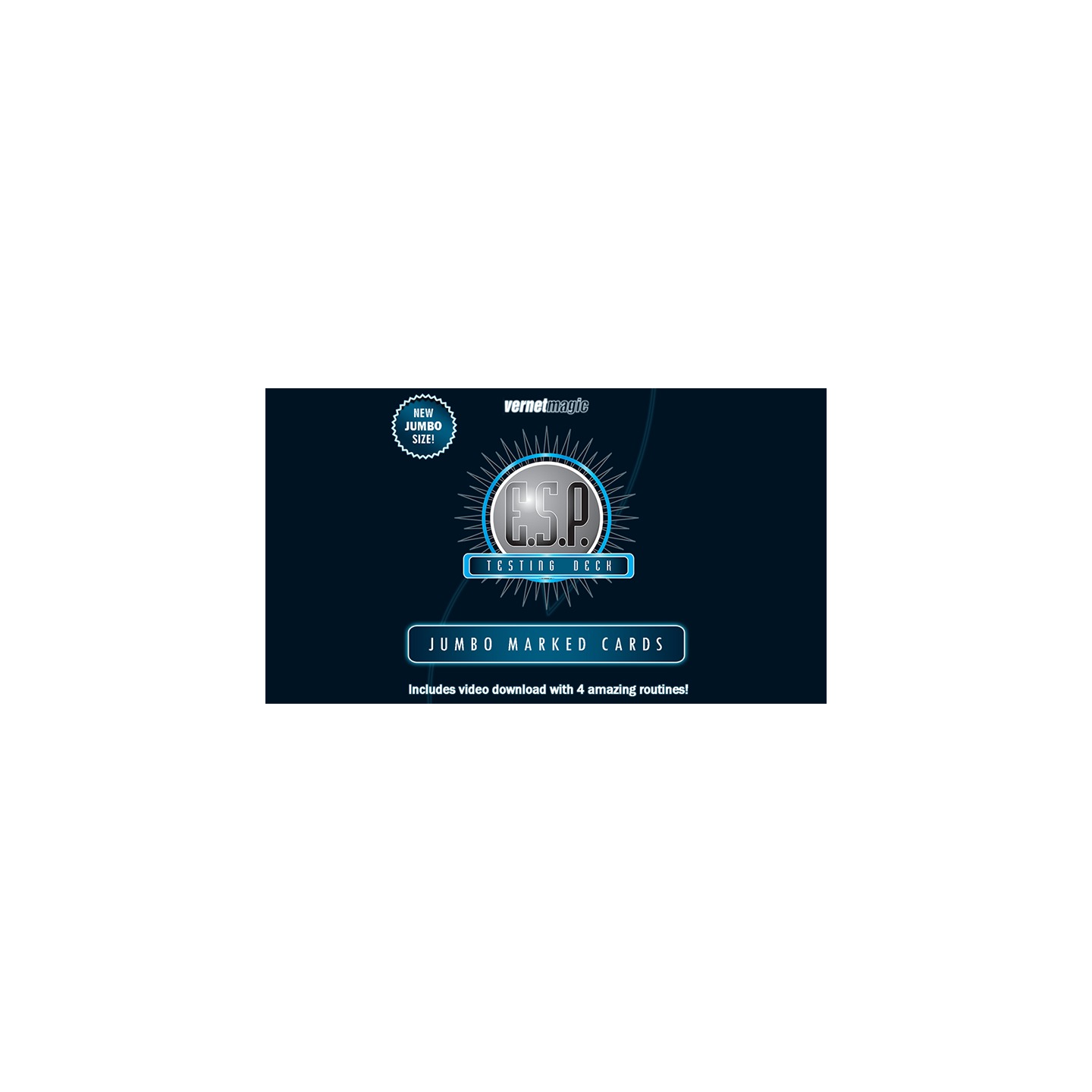 E.S.P. Jumbo Testing Cards (Gimmicks and Online Instructions) by Vernet Magic