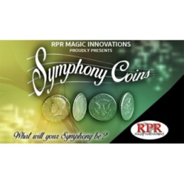 Symphony Coins (US Quarter) Gimmicks and Online Instructions by RPR Magic Innovations