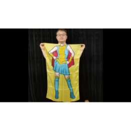 Character Silk (Super Girl) 35 X 43 by JL Magic