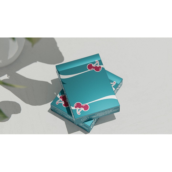 Cherry Casino (Tropicana Teal) Playing Cards by Pure Imagination Projects