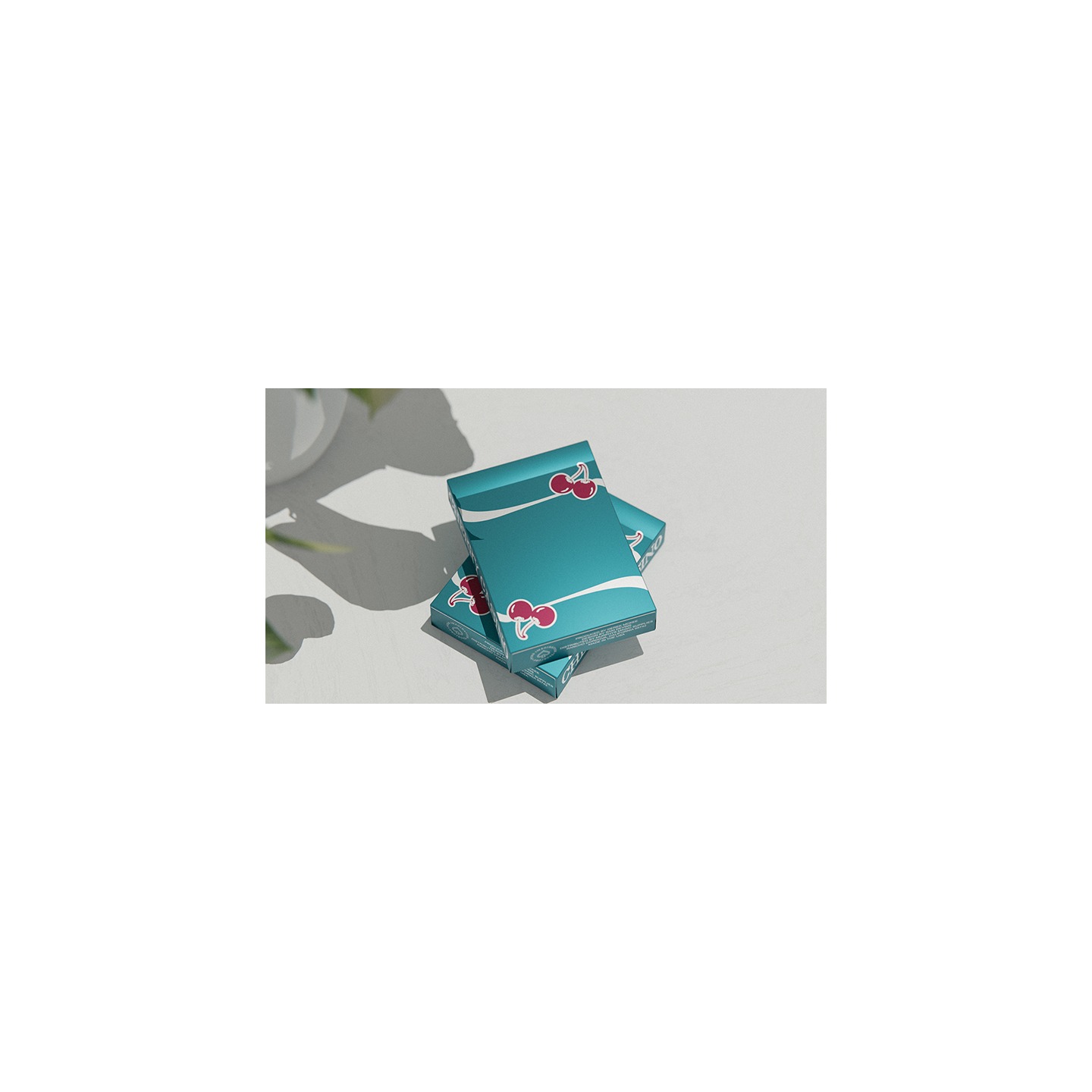 Cherry Casino (Tropicana Teal) Playing Cards by Pure Imagination Projects