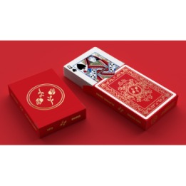 Red Roses Gold Foil Playing Cards (Fully Marked)