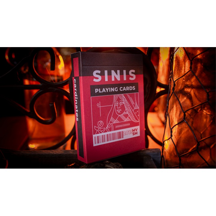 Sinis (Raspberry and Black) Playing Cards by Marc Ventosa